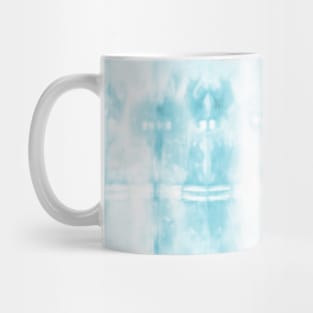 Light Blue Tie-Dye Plaid Mug